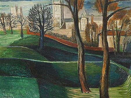 Lincoln Cathedral from Temple Garden by Tony Bartl - Auction record, sale price, and art valuation. Compare with similar artists and explore comparable artworks.