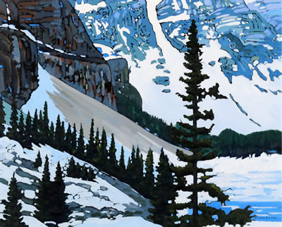 MORAINE LAKE, LATE THAW by Harold William Townsend - Auction record, sale price, and art valuation. Compare with similar artists and explore comparable artworks.