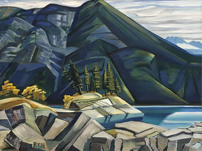 CALM DAY, LAKE MINNEWANKA; 1988 by David Pugh - Auction record, sale price, and art valuation. Compare with similar artists and explore comparable artworks.