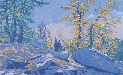 WEST OPABIN TRAIL, AUTUMN LARCH (LAKE O'HARA SERIES); 1989