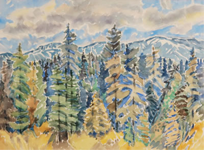TREES AND MOUNTAIN TOPS by Dora Helen Mackie - Auction record, sale price, and art valuation. Compare with similar artists and explore comparable artworks.