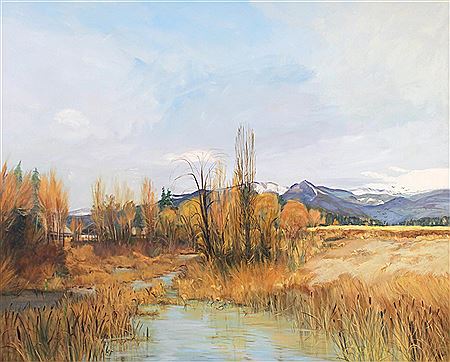 INTERIOR OF B.C. WITH CROWS by Joe Acs - Auction record, sale price, and art valuation. Compare with similar artists and explore comparable artworks.