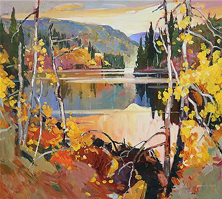 NEW DAY, ALGONQUIN PARK; 2005 by Brian Atyeo - Auction record, sale price, and art valuation. Compare with similar artists and explore comparable artworks.