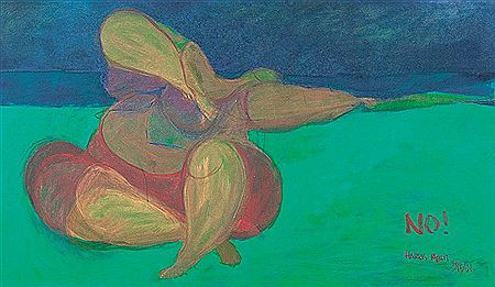 No!, 1998 by Harris Ribut - Auction record, sale price, and art valuation. Compare with similar artists and explore comparable artworks.