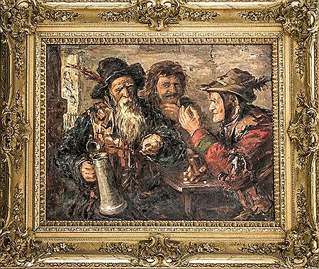 Dice player in the tavern