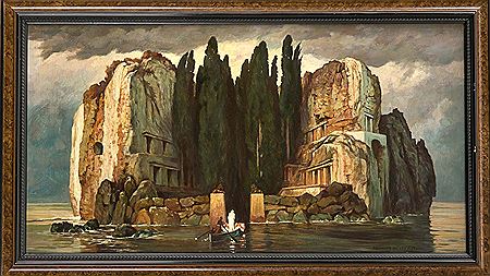 ''The island of the dead'', copy after the fifth version of Böcklin in Leipzig