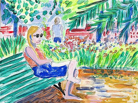 ''Mädchen auf der Bank''
