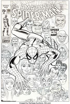 Sample artwork by John Romita Sr (1930 - 2023), known for comic strip penciller and inker - View similar artists and auction records