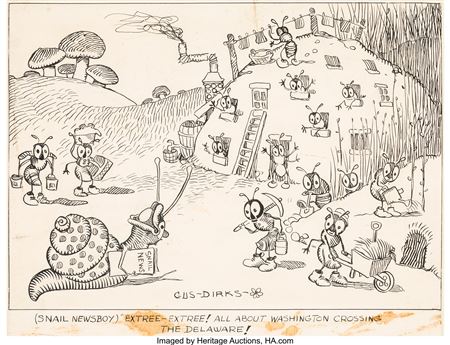 Gus Dirks Bugville Partial Sunday Comic Strip Original Art (W. R. Hearst, c. 1901-02) by Gustavus Dirks - Auction record, sale price, and art valuation. Compare with similar artists and explore comparable artworks.