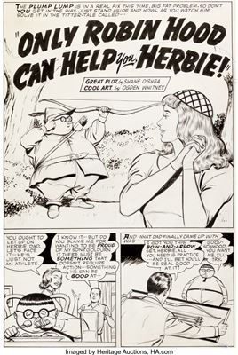Ogden Whitney Herbie #9 Story Page 1 Original Art (ACG, 1965) by Ogden Whitney - Auction record, sale price, and art valuation. Compare with similar artists and explore comparable artworks.