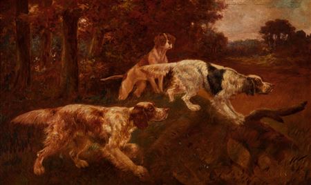 Three Hunting Dogs