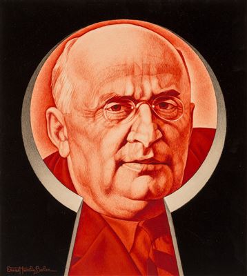 Communism's Beria, Time magazine cover, March 22, 1949 by Ernest Hamlin Baker - Auction record, sale price, and art valuation. Compare with similar artists and explore comparable artworks.