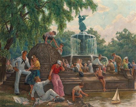 Sample artwork by Henry Schnakenberg (1892 - 1970), known for landscape, genre, and still-life painting - View similar artists and auction records