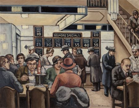 Belmore Cafeteria by Max Arthur Cohn - Auction record, sale price, and art valuation. Compare with similar artists and explore comparable artworks.