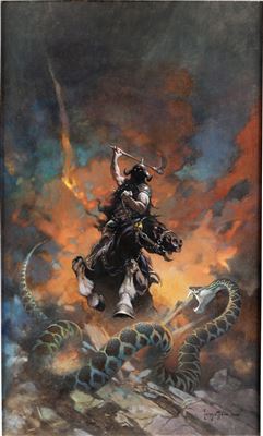 Frank Frazetta Death Dealer 6 Painting Original Art (1990)