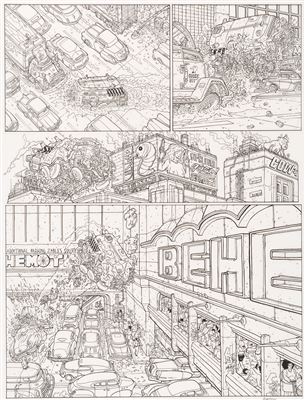 Geof Darrow Hard Boiled #2 Story Page 37 Original Art (Dark Horse, 1990)