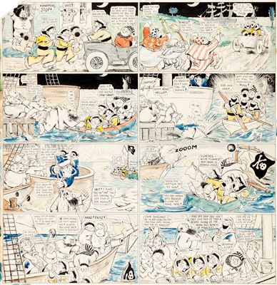 Sample artwork by Rudolph Dirks (1877 - 1968), known for cartoonist, landscape painting, engraving - View similar artists and auction records