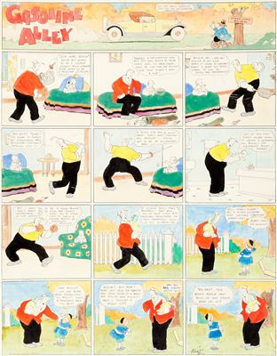 Frank King Gasoline Alley Sunday Comic Strip Original Art dated 12-4-21 (Chicago Tribune Syndicate, 1921)
