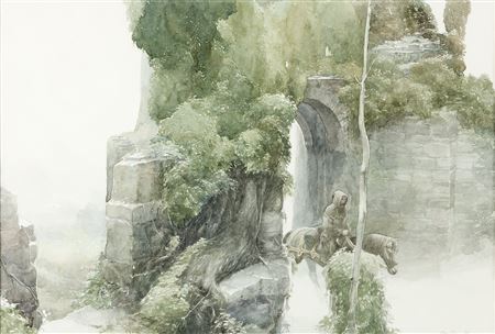 Alan Lee Castles Illustration Original Art (1984)