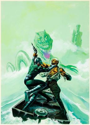Ken Barr Doc Savage #5 Cover Original Art (Marvel, 1976)