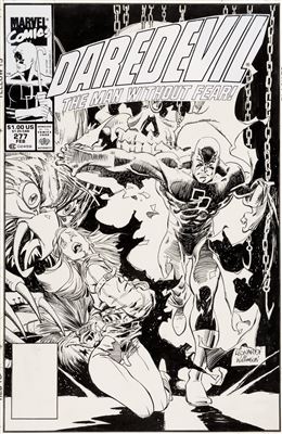 Rick Leonardi and Al Williamson Daredevil #277 Original Cover Art (Marvel, 1987)