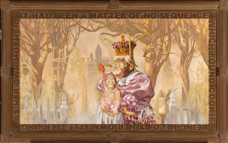 It Had Been a Matter of No Sequence Which Found Cookie Being Held by Her Own Self, Serving as Her Own Mother by Donald Roller Wilson - Auction record, sale price, and art valuation. Compare with similar artists and explore comparable artworks.