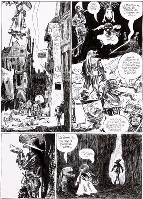 (Christian Hincker) Donjon Monsters Tome 7 Mon fils le tueur Planche 30 (Delcourt, 2003). by Blutch - Auction record, sale price, and art valuation. Compare with similar artists and explore comparable artworks.