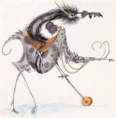The Black Cauldron The Horned King Character Design Drawing (Walt Disney, 1985)