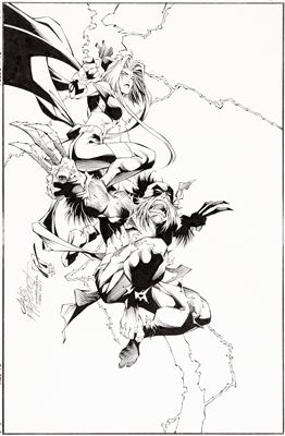 Carlos Pacheco and Art Thibert X-Men #62 Variant Cover Original Art (Marvel, 1997)