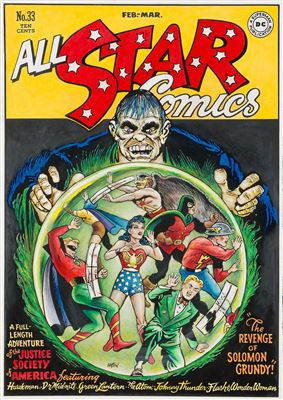 Sample artwork by Irwin Hasen (1918 - 2015), known for comic-strip art, cartoons - View similar artists and auction records
