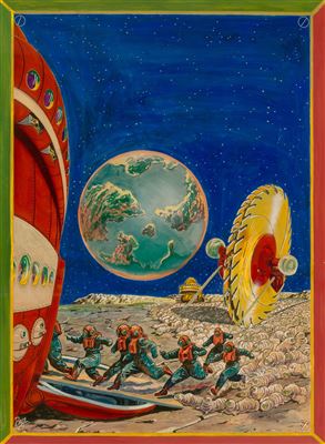 The Vanguard to Neptune, Wonder Stories Quarterly cover by Frank Rudolph Paul - Auction record, sale price, and art valuation. Compare with similar artists and explore comparable artworks.