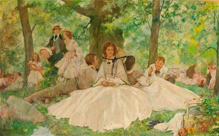 A Summer Picnic by Thomas Fogarty - Auction record, sale price, and art valuation. Compare with similar artists and explore comparable artworks.