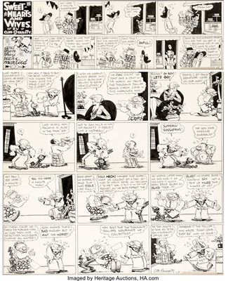 Cliff Sterrett Polly and Her Pals and Sweethearts and Wives Sunday Comic Strip Original Art dated 6-8-30 (Newspaper Feature Service, 1930)