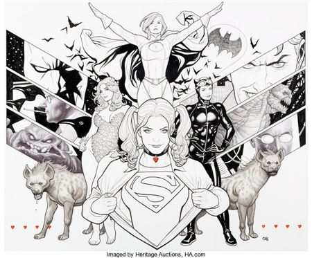 Frank Cho Harley Quinn #41-42 Variant Covers Original Art (DC, 2018)