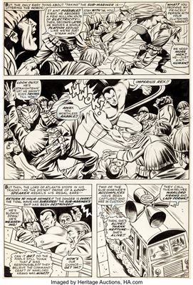 Jerry Grandenetti and Bill Everett Tales to Astonish #86 Story Page 10 Sub-Mariner Original Art (Marvel, 1966)