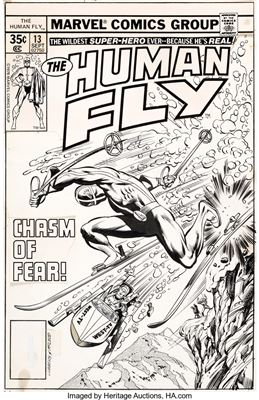 Bob Lubbers and Bob McLeod The Human Fly #13 Cover Original Art (Marvel, 1978)