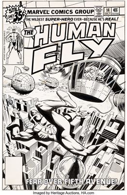 Bob Lubbers and Bob McLeod The Human Fly #14 Cover Original Art (Marvel, 1978)
