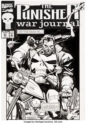 Ron Garney and Klaus Janson Punisher War Journal #51 Cover Original Art (Marvel, 1993)