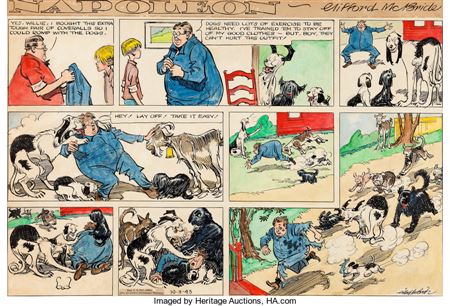 Clifford McBride Napoleon Sunday Comic Strip Original Art dated 10-3-43 (Lafave, 1943) by Clifford McBride - Auction record, sale price, and art valuation. Compare with similar artists and explore comparable artworks.