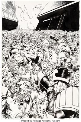 Bart Sears Judge Dredd #28 Cover Original Art (Fleetway/Quality, 1989)