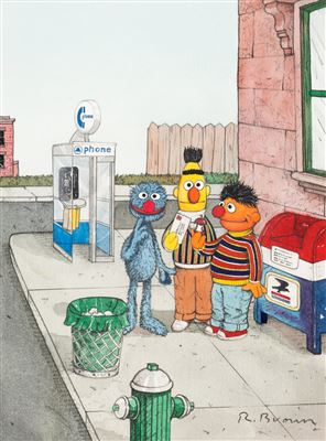 Sesame Street Magazine #108 Interior Illustration by Rick Brown (Jim Henson Associates/The Parenting Group, 1981)