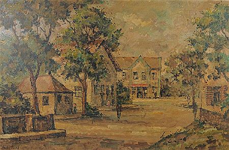 French village scene