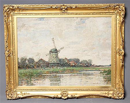 Dutch Landscape with Windmill