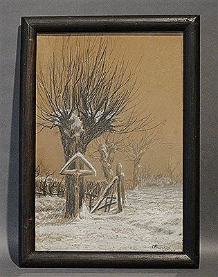 "Croix en hiver". by Gaspard Hougrand - Auction record, sale price, and art valuation. Compare with similar artists and explore comparable artworks.