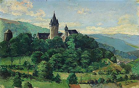 Blick auf Burg Altenahr an der Lenne