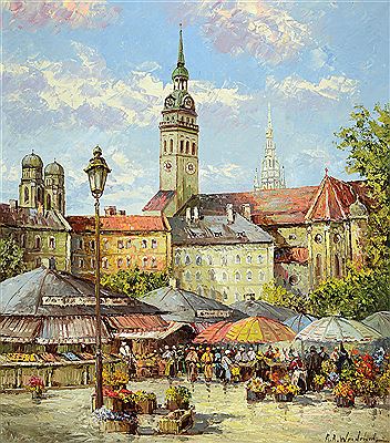 Der Viktualienmarkt in München