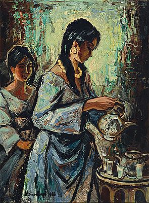Teezeremonie by Helmut Wanschap - Auction record, sale price, and art valuation. Compare with similar artists and explore comparable artworks.