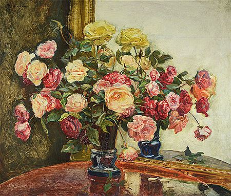 Still Life with Roses by Wilhelm Schodde - Auction record, sale price, and art valuation. Compare with similar artists and explore comparable artworks.