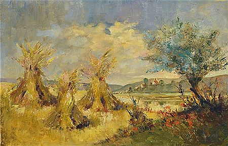 Sheaves in the Field by Karl Taggeselle - Auction record, sale price, and art valuation. Compare with similar artists and explore comparable artworks.