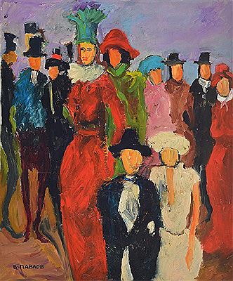 Fashion show on the square Pisall 1968, Paris